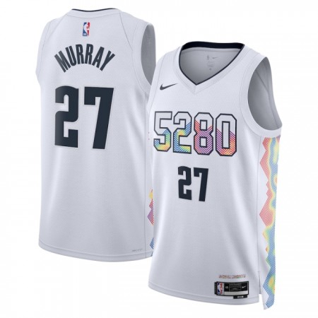 Maillot Basket Homme Denver Nuggets Jamal Murray 2024-25 Nike City Edition Blanc Swingman Maillot Basket Homme Denver Nuggets Jamal Murray 2024-25 Nike City Edition Blanc Swingman